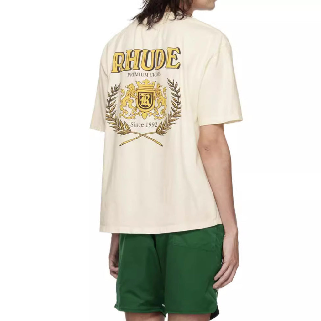 Rhude T-shirt Wheat Ear Badge Short Sleeve T-shirt