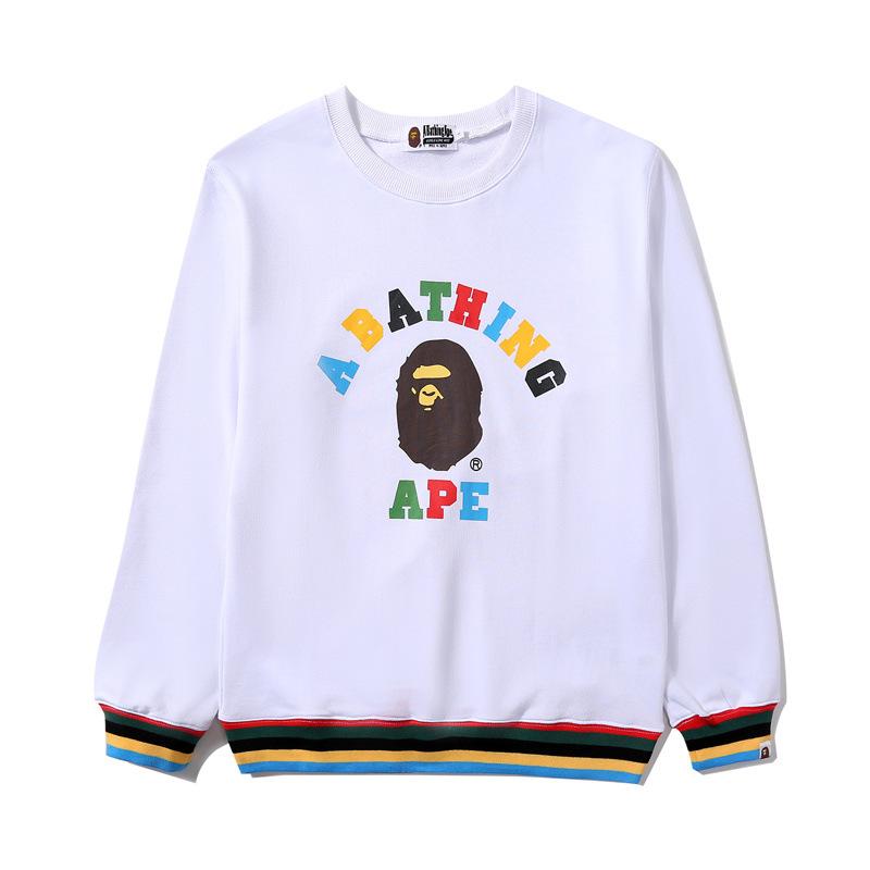 Bathing Ape Sweatshirts Autumn and Winter New Camouflage Color Printed Logo Male and Female Couples Wear Pullover