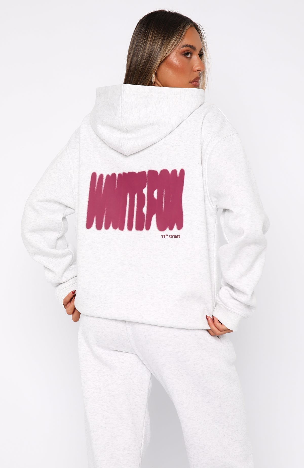 11th Street New York Or Nowhere Oversized Hoodie Berry Blast