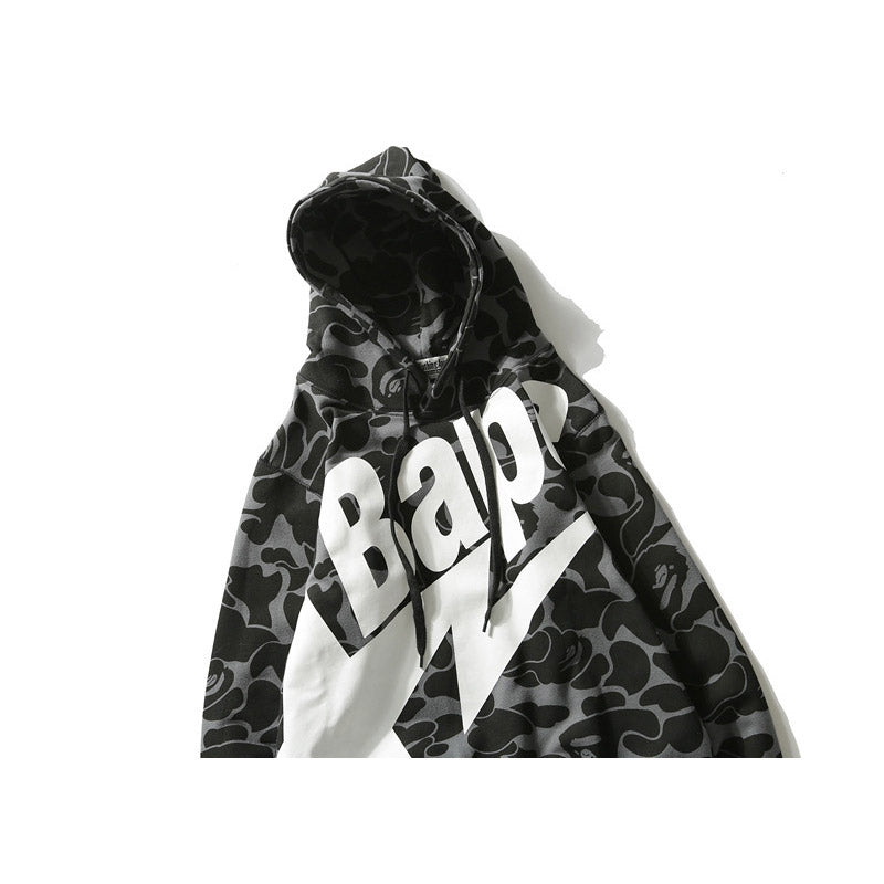 Bathing Ape XINGX Camo Black Sweatshirt Camouflage Hoodie