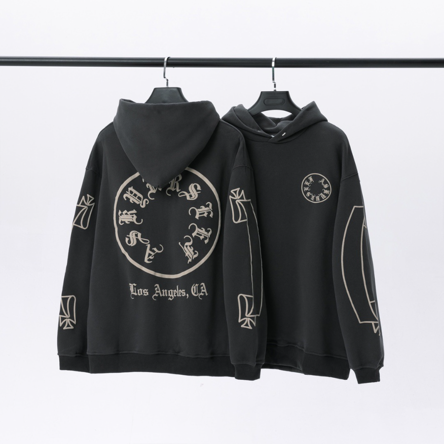 Askyurself Hoodie Loose Hooded Printed Washed Sweater