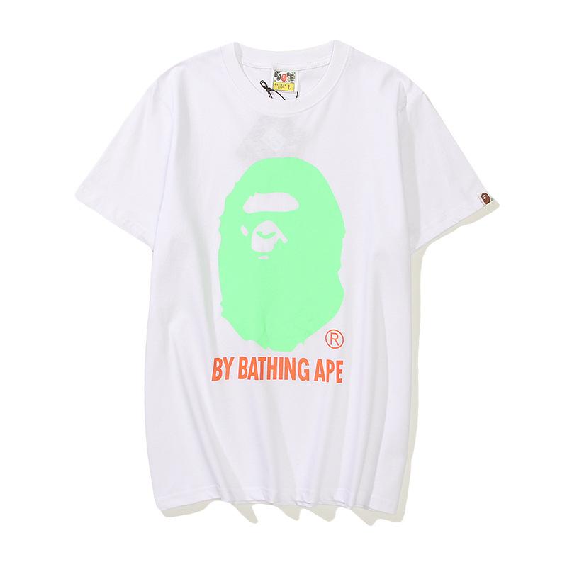 Bathing Ape T-Shirt Cartoon Round Neck Summer Loose Printed Plus Size Short-Sleeved Casual T-shirt