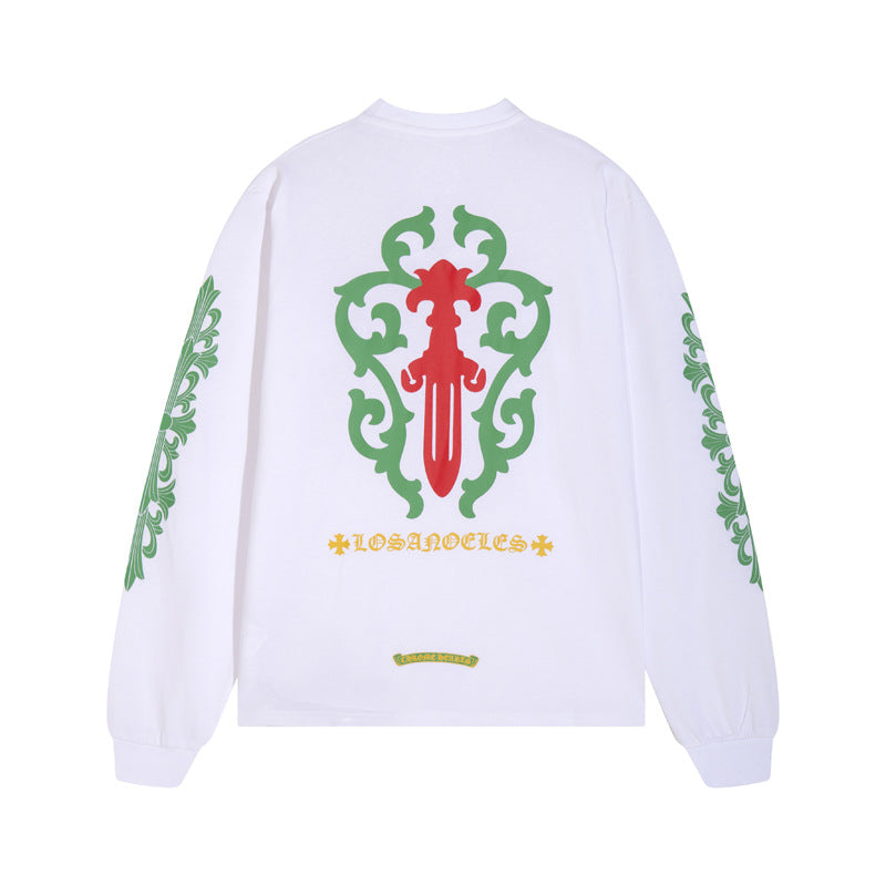 CHH Chrome Heart T Shirts Rose Cross Vine Sword Long Sleeve
