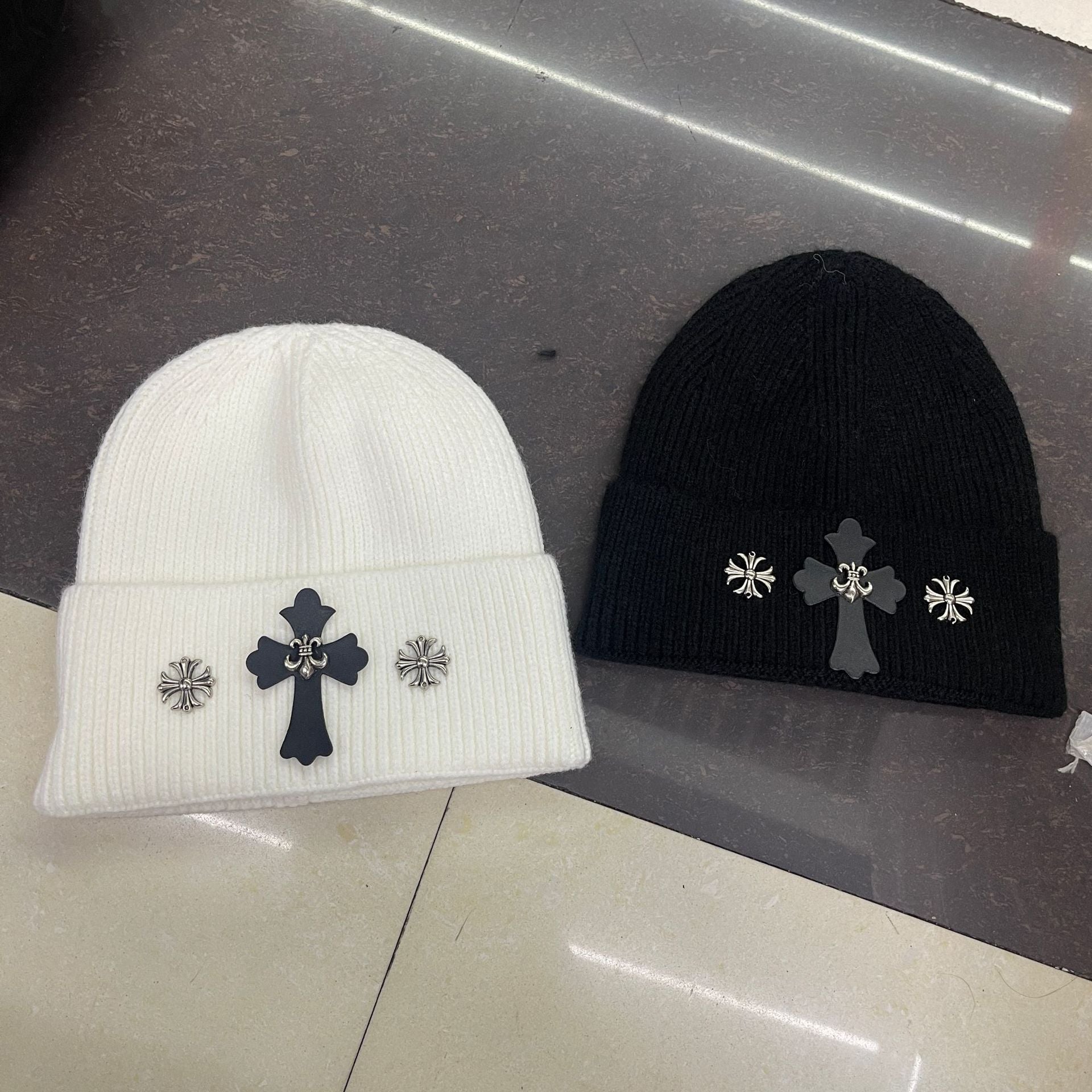 Chrome Heart Beanie Knitted Hat Autumn/Winter Male Female