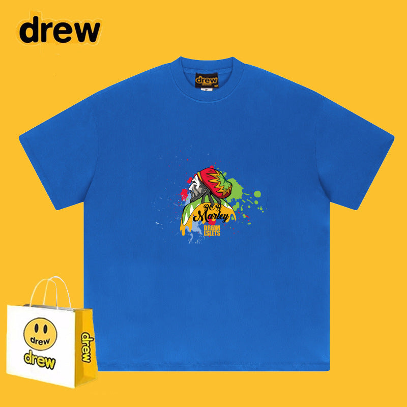 Drew T-shirts Loose Graffiti Printing