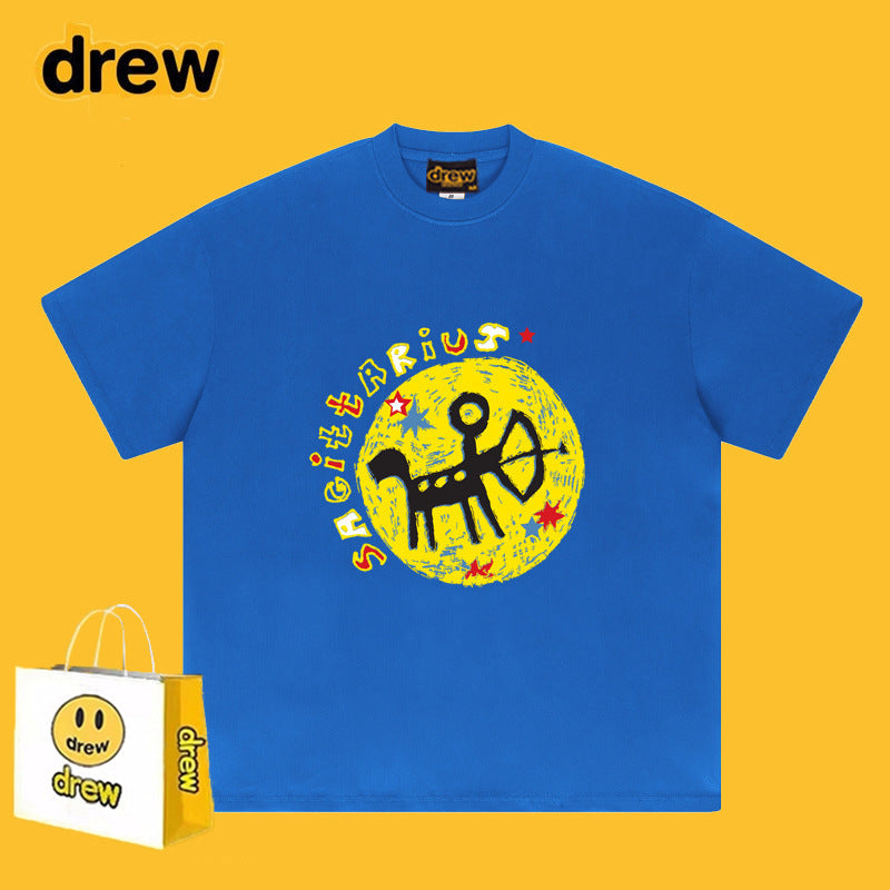 Drew T-shirts Drew Short Sleeve Smiley Face Spring and Summer