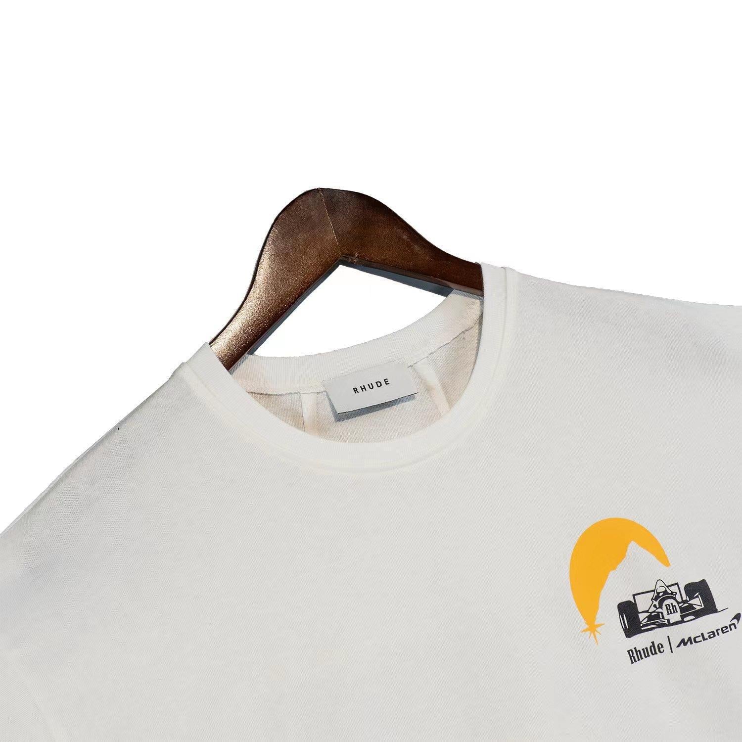 Rhude T-shirt Joint Racing Sunset Printing Short Sleeve T-shirt