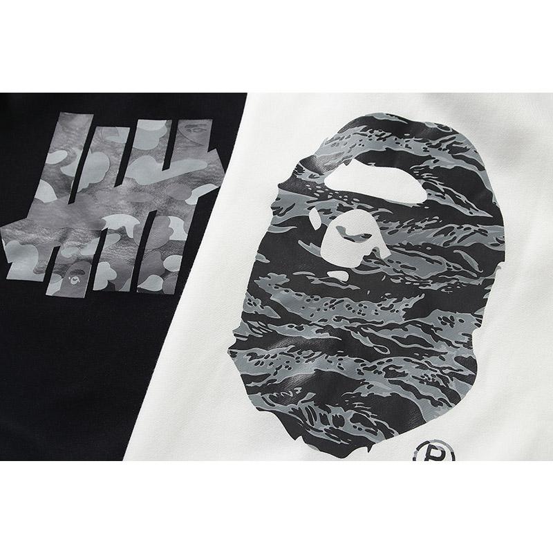 Bathing Ape Sweatshirts Printed Men's and Women's Casual Fleece-Lined Crew Neck Sweater